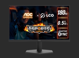 AOC 27”QHD,IPS,180Hz,1ms GtG / 0.5ms MPRT,HDR10,1H1DP, normal stand,Adaptive Sync,Low input lag,Gaming mode,Dial Point,Shadow Control,Low blue mode Q27G11E