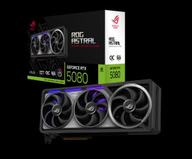 ASUS nVidia GeForce ROG-ASTRAL-RTX5080-O16G-GAMING GDDR7 OC Edition GDDR7 2760 MHz Boost Clock 30 Gbps 256-bit Digital Max Resolution 7680 x 4320 ROG-ASTRAL-RTX5080-O16G-GAMING