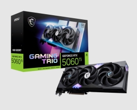 MSI nVidia GeForce RTX™ 5060 Ti 8G GAMING TRIO OC, PCI Express® Gen 5 x 16, Boost: 2647 MHz, CUDA 4608 Units, 8GB GDDR7, HDMI™ x 1 GeForce RTX 5060 Ti 8G GAMING TRIO OC