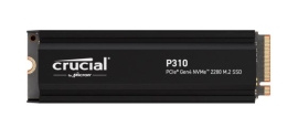 Crucial P310 4TB Gen4 2280 NVMe SSD Heatsink 7100/6000 MB/s R/W 800TBW 1000K/1000K IOPS 1.5M hrs MTTF Full-Drive Encryption M.2 PCIe4 5yrs CT4000P310SSD5