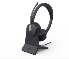 Yealink BH70 Bluetooth Wireless Dual Headset with Stand Teams USB-C/A, 3 mic noise cancellation Talk time up to 35h BT51 C Dongle with Type A Adapter BH70-D-CH-Teams-CA