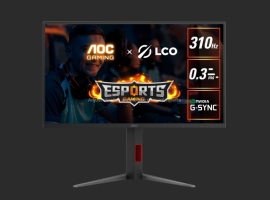 AOC 24.5" Fast IPS,1920 × 1080 FHD, 310Hz, 0.3ms, HDR400, HAS Stand, G-sync Compatible Gaming Monitor 25G4S