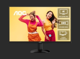 AOC 27" 4K 3840 x 2160 (UHD), IPS 60Hz, 4ms, HDR10,Low Blue Mode,HDMI 2.0 × 2, DisplayPort 1.4 × 1, Office and Home Monitor U27B35