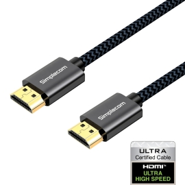Simplecom SBT002Ultra High Speed HDMI V2.1 Cable Nylon Braided 48Gbps 8K@60Hz - 2M