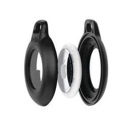 Belkin Waterproof Secure Holder with Key Ring for AirTag (Pack of 2) - Black(MSC014btBK),IPXB Waterproof,Convenient Twist Lock Design,2 Years Warranty MSC014btBK