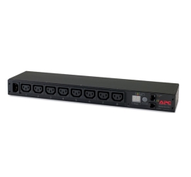 APC Rack PDU, Metered, 1U, 12A/208V, 10A/230V, (8) C13, Horizontal, Load capacity 2300 VA, AP7820B