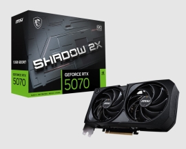 MSI nVidia GeForce RTX 5070 12G SHADOW 2X OC, PCI Express Gen 5, Boost: 2542 MHz, CUDA 6144 Units, 12GB GDDR7, HDMI x 1