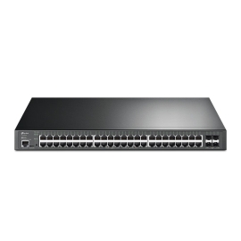 TP-Link | SG3452XP | Omada 48 Port Gigabit and 4 Port 10GE SFP+ L2+ Managed Rackmount Switch with 48 Port PoE+ - 006.008.0166