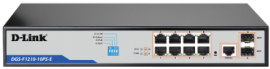 D-Link | DGS-F1210-10PS-E | 10 Port Gigabit Smart Managed PoE+ Switch with 8 Long Reach PoE Ports and 2 SFP Ports - DL.DGS.F1210.10PS.E