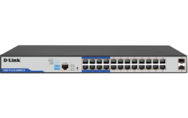 D-Link | DGS-F1210-26MPS-E | 26-Port Gigabit Smart Managed PoE+ Switch with 24 PoE+ Ports (8 Long Reach 250m) and 2 SFP Ports - DL.DGS.F1210.26MPS.E