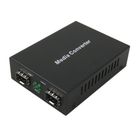 Plusoptic Fibre SFP to Fibre SFP media converter. Convert signals between different fiber types/modes - MC-SFP-SFP-MM-SM