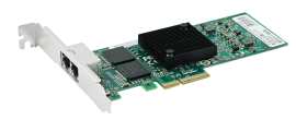 Plusoptic PCIE NIC, Dual Port 10/100/1000 Mb RJ45 Copper with Intel® I350AM2 Controller - NICPCIE-2RJ45-V2