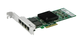 Plusoptic PCIE NIC, 4 Port 10/100/1000 Mb RJ45 Copper with Intel® I350AM4 Controller - NICPCIE-4RJ45