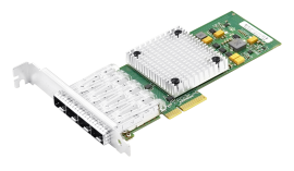Plusoptic PCIE NIC, Quad Port SFP 1Gb with Intel® I350AM4 Controller - NICPCIE-4SFP