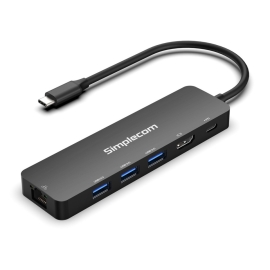 Simplecom CHT560 USB-C SuperSpeed 6-in-1 Multiport Docking Station HDMI 2.0 CHT560