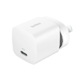 Belkin BoostCharge 25W USB-C PD 3.1 Cubic Wall Charger - White (WCA012auWH), Portable & Powerful, Apple, MFI-Certified, CEW $2500, 2 Years Warranty WCA012auWH