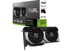 ASUS nVidia GeForce DUAL-RTX5070-O12G 12GB GDDR7 OC Edition, 2542MHz Boost Clock, RAM 28Gbps, 1000 AI TOPs, Digital Max Resolution 7680 x 4320 DUAL-RTX5070-O12G