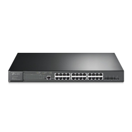 TP-Link | SG3428XMP | Omada 24 Port Gigabit and 4 Port 10GE SFP+ L2+ Managed Rackmount Switch with 24 port PoE+ - 006.008.0143