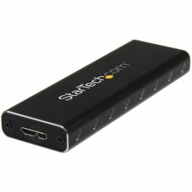 StarTech.com Drive Enclosure Sata/600, M.2 - USB 3.0 Micro-B Host Interface - Uasp Support External - Black - Taa Compliant - 1 X SSD Supported - 1 X Total Bay - Aluminium SM2NGFFMBU33