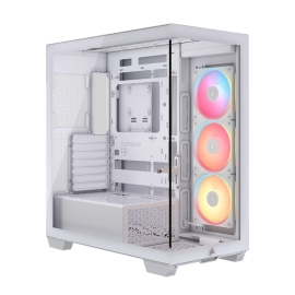 Corsair 3500X LX-R RGB iCUE LINK Mid-Tower PC Case - White, E-ATX, Side 360mm Rad, Glass Panels, USB-C, RS ARGB Fans, 425mm GPU, iCUE LINK Ready CC-9011325-WW