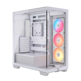 Corsair 3500X RS-R ARGB Mid-Tower PC Case - White, E-ATX Support, Side 360mm Rad, Tempered Glass, USB-C, 2x SSD, 2x HDD, 425mm GPU, RS ARGB Fans CC-9011323-WW