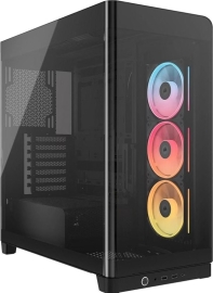 Corsair FRAME 4500X LX-R RGB LINK Panoramic Glass Mid-Tower PC Case Black: up to 460mm GPU, 360mm radiators, rich I/O, and versatile fan/rad mounts CC-9011316-WW