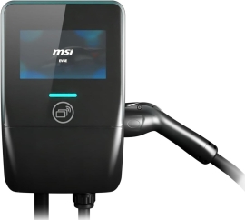 MSI Smart EV Charger EV Premium V2, Single Phase 32A, 7.4KW ,5M Type 2 Charging gun, 7" IPS, IP55 (Charger) / IP67 (charging gun) 9S6-XP0121-245