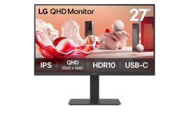 LG 27” 27BA65QB-B.AAU, QHD IPS, 100Hz, HDR10, USB-C PD 65W, Daisy Chain, RJ45, KVM, 4×USB, DP/HDMI, adj. stand, 350nits, sRGB 99%, 5ms, VESA 27BA65QB-B.AAU
