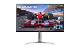 LG 31.5" UHD 4K Monitor with 144Hz via HDMI 2.1, HDR10, DCI-P3 90%, USB-C PD 65W, AMD FreeSync™ Premium, and tilt/height/pivot stand 32UQ750P-W.AAU