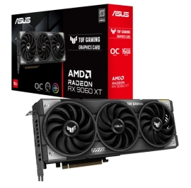 ASUS AMD Radeon TUF-RX9060XT-O16G-GAMING RX 9060 XT OC Edition, 16GB GDDR6 128-bit, Military Grade Components, PCIe 5.0 TUF-RX9060XT-O16G-GAMING