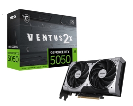 MSI nVidia GeForce RTX 5050 8G VENTUS 2X OC, Boost: 2560 MHz, CUDA 2560 Units, 8GB GDDR6, HDMI™ x 1 (embargo) GeForce RTX 5050 8G VENTUS 2X OC