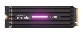 Crucial T710 1TB PCIe Gen5 NVMe 2280 SSD w Heatsink - 14900/13700 MB/s R/W 600TBW 2.2M IOPs 1.5M hrs MTTF with DirectStorage for Intel & AMD 5yrs CT1000T710SSD5