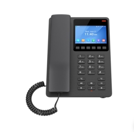 Grandstream GHP631W Desktop Hotel Phone, 3.5" Color LCD, PoE, Dual-band WiFi 6, Black GHP631W