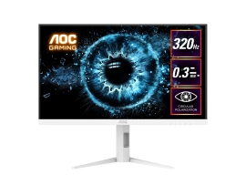 AOC 27" Fast IPS Q27G4SL/WS: 2560×1440 @ 320Hz, 1ms GtG, 350 nits, HDR 450 nits, sRGB 125%, DP 1.4, HDMI 2.1, ergonomic stand, VESA 100mm Q27G4SL/WS