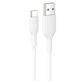 Belkin BoostCharge USB-C to USB-A Cable (1M) - White (CAB021fq1MWH),3A/15W, 480MBPS, 300K+ Bends, Apple, Samsung, USB-IF Certified,2 Years Warranty CAB021fq1MWH