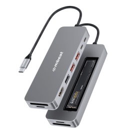 mbeat® mbeat Elite 9-in-1 USB-C Multiport Hub with Built-in M.2 NVMe SSD Enclosure MB-UCD-HS9