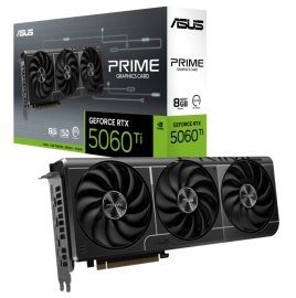 ASUS nVidia GeForce PRIME-RTX5060TI-8G RTX 5060 Ti 8GB GDDR7 2572MHz Boost Clock, RAM 28Gbps, 759 AI TOPs, Digital Max Resolutio PRIME-RTX5060TI-8G
