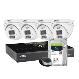 iVSEC | LVK-319B Camera Kit | 4-Camera 8MP PoE Kit with 2TB Pre-Installed - LVK-319B
