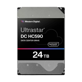 Western Digital Ultrastar DC HC590 24TB: 3.5', SATA 6Gb/s / SAS, CMR, SE, 146.71 101.6 26.11mm, 670g, 5Y warranty