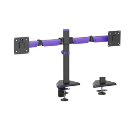 Brateck LDT89-C024 Matte Black Amethyst Articulating Gaming Dual Monitor Arm, Fit Screen Size: 17'-32', Screen Quantity: 2 (LS)