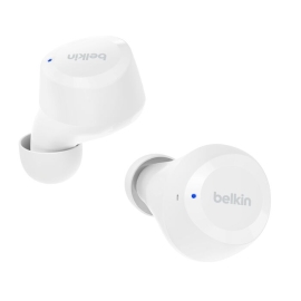 Belkin SoundForm Bolt 2 Wireless Earbuds - White (AUC009fqWHV2), 28 Hours Playtime, Bluetooth 5.3 Pairing, IPX5-Rated, 6mm Drivers, 2 Years Warranty