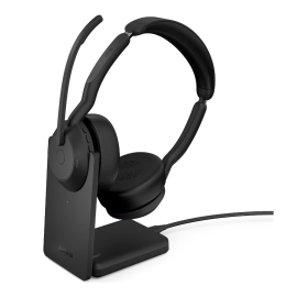 Jabra Evolve2 55, USB C, MS Teams, Stereo, Stand, Active Noise Cancellation, Link 380 Bluetooth Adapter ,30m Wireless Range, 18 Hours Battery Life