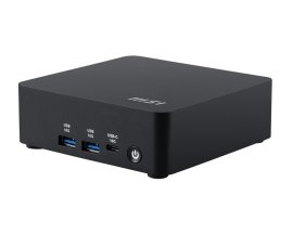 MSI Cubi NUC AI 1UMG-012BAU Mini PC Black Barebone Core Ultra 7 155H, 2x Thunderbolt 4 2x HDMI 2x Intel I226V (2.5G) Wi-Fi 6E AX211 3Y