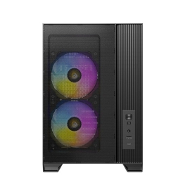 Antec Flux M Micro ATX/ITX, TG side, 5 slots, 2x3.5”,2x2.5”, 6x120mm fans incl ARGB, 360mm rad, GPU≤405mm, CPU≤175mm, USB-C. Compact MicroATX Case Flux M