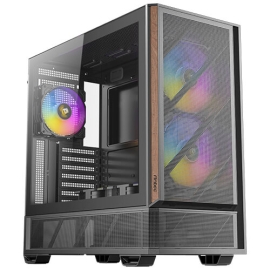 Antec P30 ARGB Mid Tower, 478×222×465 mm, Steel+Plastic+Wood, ATX/mATX/ITX, 4mm TG, 2xUSB3.0, Type-C, 7 slots, 2/1×3.5"/2.5", ARGB fans 3+2, GPU 405 P30 ARGB