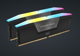 Corsair Vengeance RGB 16GB (2x8GB) DDR5 DRAM 5200MT/s CL40 Memory Kit — Black CMH16GX5M2B5200C40