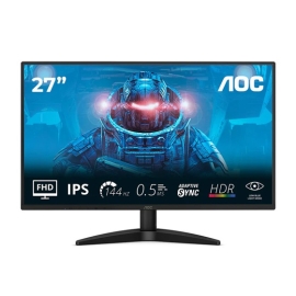 AOC 27B36X, 27″ IPS, 1920×1080@144Hz, 0.5ms MPRT, 300 nits, 1500:1, sRGB 121%, HDMI 1.4, DP 1.4, tilt, VESA 100×100, 22W, 3.11kg, black 27B36X