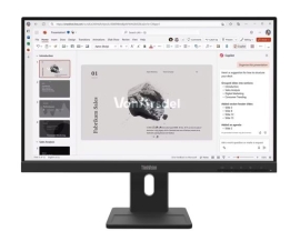 LENOVO ThinkVision E22-40 21.5-22" FHD IPS Monitor 1920x1080 100Hz 16:9 Anti-Glare Height Adjustable Tilt Swivel Pivot VGA DP HDMI VESA 3yr wty Black 64C9MAR6AU