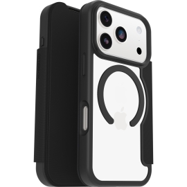 OtterBox React Folio MagSafe Apple iPhone 17 Pro Max (6.9") Case Black Crystal (Clear/Black) - (77-98589), DROP+ Military Standard, 7 Years Warranty 77-98589