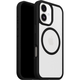 OtterBox React MagSafe Apple iPhone 17 (6.3") Case Black Crystal (Clear/Black) - (77-98591),DROP+ Military Standard,Raised Edges,7 Years Warranty 77-98591